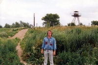 Jiří Barteček on the border of Czechoslovakia with Austria in Záhorská Ves in the summer of 1990