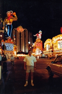 Jiří Barteček na snímku v Las Vegas / pravděpodobně 1987