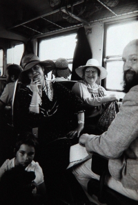 Na výletě v Bechyni s J. Bělíkovou a A. Stankovičem v roce 1986