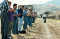 A shooting practice for mission participants in Iraq, 1996