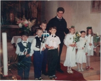 In Boršov nad Vltavou, the first holy communion in 1994