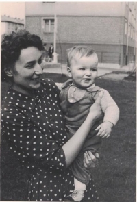 Jan with his godmother, J. Doležalová in 1963
