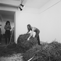 The Hay-Straw event of the Václav Špála Gallery, Prague, 1969