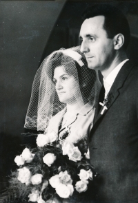 Wedding picture of Zdeněk Hubáček and Jana, née Skokanová