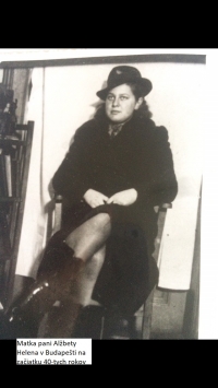 Helena (Alžbeta´s mother) in Budapest (1940-1)