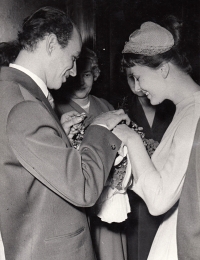 Eva a František Mudrovi, svatba, 1959