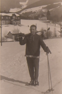 Vasil Timkovic learned to ski as a child in Carpathian Ruthenia