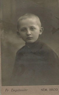 Otakar Hromádko, father of Jiřina Nováková, Německý Brod, 1914