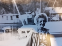 Věra Hromádková, maminka Jiřiny Novákové, Švýcarsko 1982