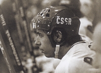 František Kaberle Senior in the jersey of the national team in the glory days of 1976, 1977