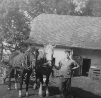 Brother Josef in the family farm in Olšany