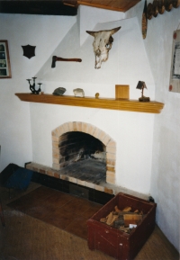 Fireplace in the building of the Bludov Scout troop