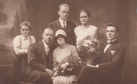 Wedding picture of Jaroslava's adoptive parents Čeněk and Emilie Zlámalovi, 1930