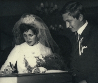 Vladimír Martinec at his wedding photo in 1969