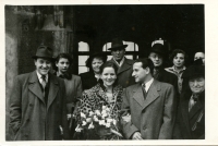 Vladimír and Kitty Munk's wedding photograph in 1949