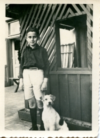 Vladimír Munk with his dog Cig
