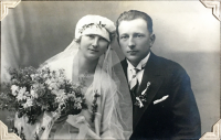 Aloisie Doležalová a František Dvořák, svatba r. 1928