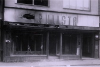 Vyhořelý obchod U Šulistů, leden 1939