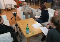 The course of filming an interview with a witness