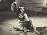 Eva Kudrnáčová na představení v Ústí nad Orlicí, cca 1953