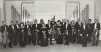 J. Kocian Chamber Orchestra Ústí nad Orlicí, 1989, Karel Štancl in the middle at the back on the right
