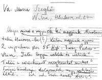 Lístok, ktorý otec vyhodil z vlaku na ceste zo Serede do Bergen-Belsenu v decembri 1944