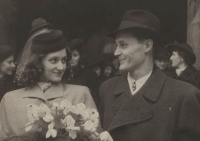 The wedding of Eva with Emanuel Kudrnáč, December 22,1944