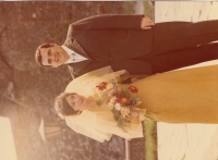 Wedding photo with Evžen Lastovecký, 1974