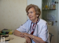 Rostyslava Fedak during an interview (August 6, 2020, Lviv, Ukraine)