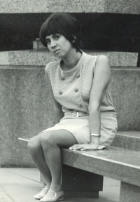 Eva jako studentka medicíny, Praha 1970