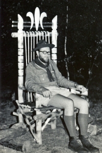 V roce 1970 na skautském táboře 