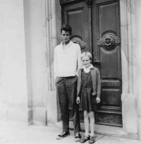 Jaroslav Veselý with his sister as a boy