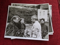 Zleva Václav Havel, Hana Marvanová a Jan Foll; 1990
