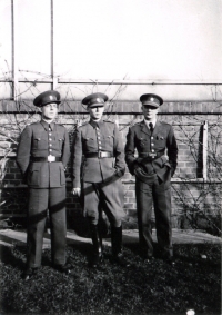 Uncle Erazim Veselý, father Jaroslav Veselý, and uncle Vlastimil Veselý (from the left)