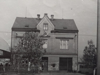 The Hajný family house in Bohatice, circa 1950s 