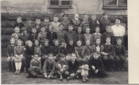 School in Horní Růžodol, Liberec during its first year, 2nd class, 1952/1953