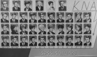 Maturitní tablo Střední průmyslové školy elektrotechnické školy v Brně, Dalibor Matějů je vpravo dole, 1967