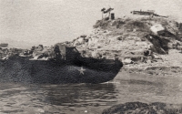 Photo of an American boat taken by the Czechoslovak soldiers during the peace mission in Korea 