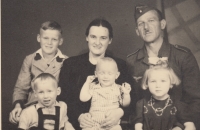 With her family - Helena bottom right, 1943
