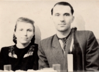 1956, Baley. Wedding photo of Julia's parents - Stets Ivan Mykolayovych and Stets (Dzibchak) Paraskoviya Yuriyivna, special settlement, Baley

