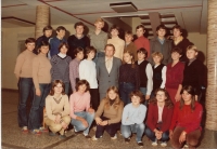 1982 - with the pupils of the Daruvar hight school