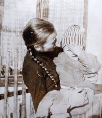 Her two daughters, Helena a Anna Divoká in 1970 