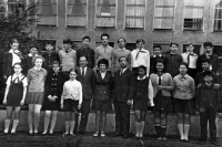In Soviet elementary school in Warsaw, Tuan Nguyen is the first raw, first from the right
