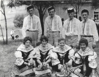 In 1961, in the dance group, Václav Herout is the first one from the right 