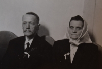 His parents Karel and Anna Exner, 1944