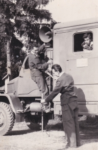 Radio vehicle Jaselská barracks in 1958