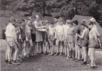 Miloš at a Pioneers camp in Česká Kamenice, 1958