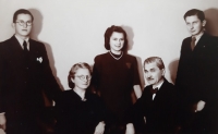 A family photo of the Maláč family, Vlastislav on the right, 1942 
