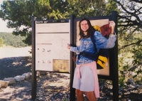 Výlet v Grand Canyon v lete 1996. Výlet bol súčasťou študentského programu Camp Amerika, kde spoznal svoju slovenskú manželku.