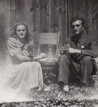 Parents Tereza and Jenö Gál, Fiľakovo, about 1954